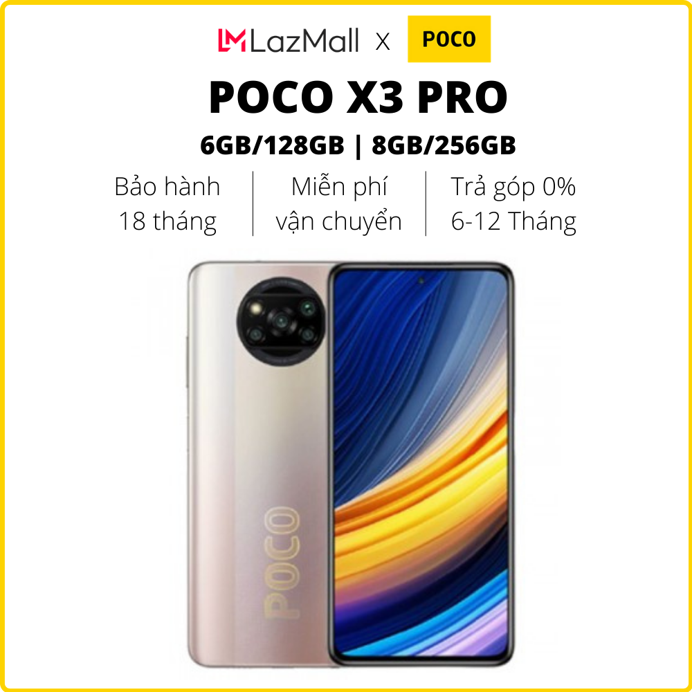 Điện thoại POCO X3 Pro (6GB/128GB | 8GB/256GB) - Hàng chính hãng DGW - Bảo hành 18 tháng - Trả góp 0%