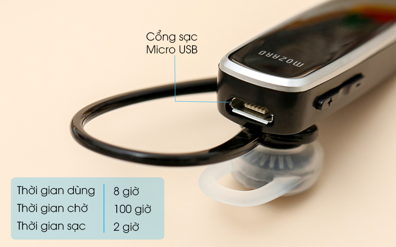 Tai nghe Bluetooth Pisen LE002+ ( Vỏ Mozard le003 ) Đen