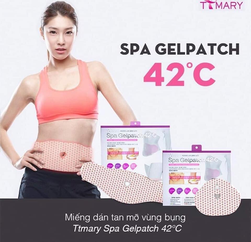 Miếng Dán Tan Mỡ Bụng Spa Gel Patch 42°C Hàn Quốc (1 Hộp 5Miếng) chính hãng