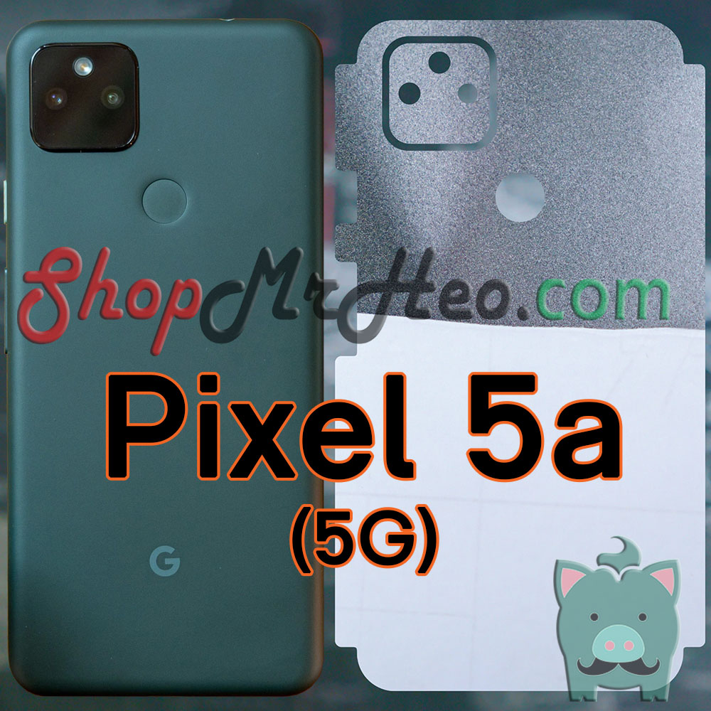 Skin Dán Mặt Sau Lưng Vân 3D Google Pixel 5 5G - Pixel 5a 5G (Carbon, Hình Hộp, Nhám, Vân Da)