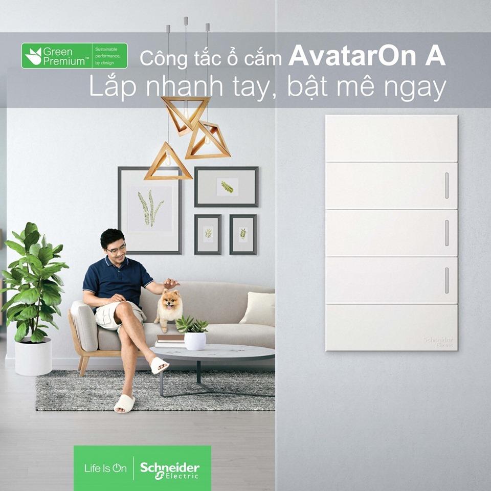 Nút che trơn, size S - Dòng AvatarOn A - Schneider Electric - M3T01BC_WE