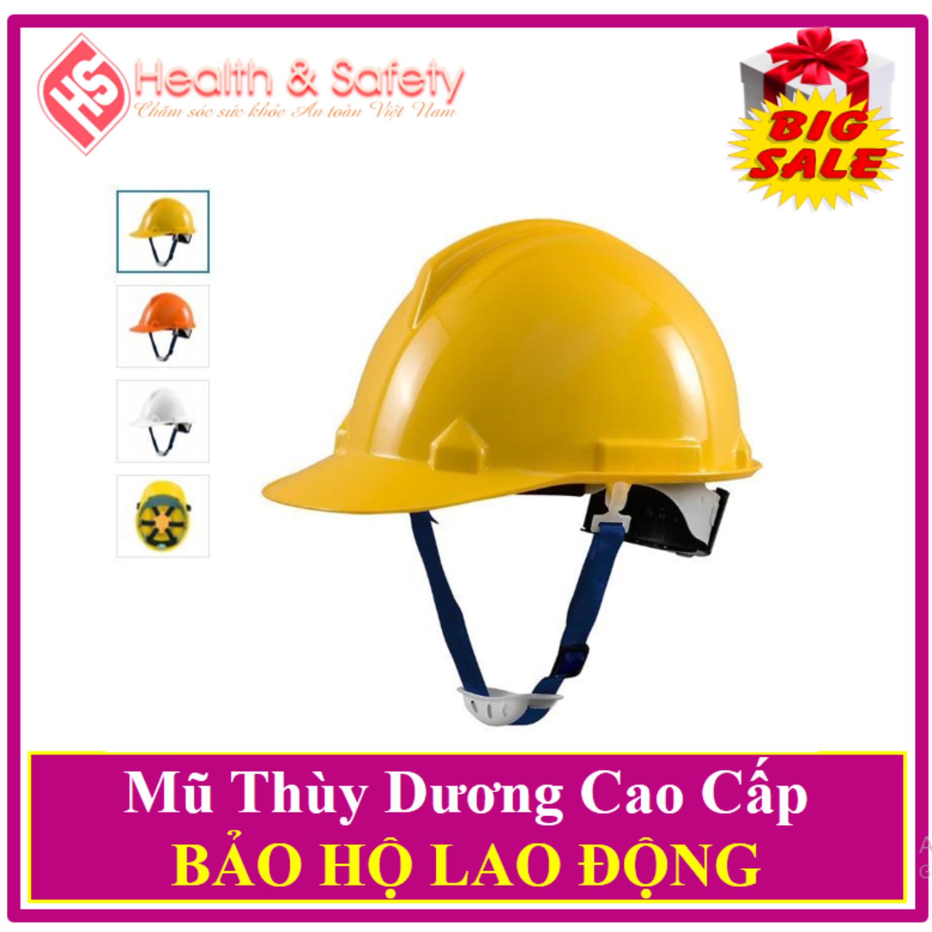 Mũ Bảo Hộ Thùy Dương Cách Điện 3kv Có Nút Vặn An Toàn - Tặng Khăn Mặt Cao Cấp