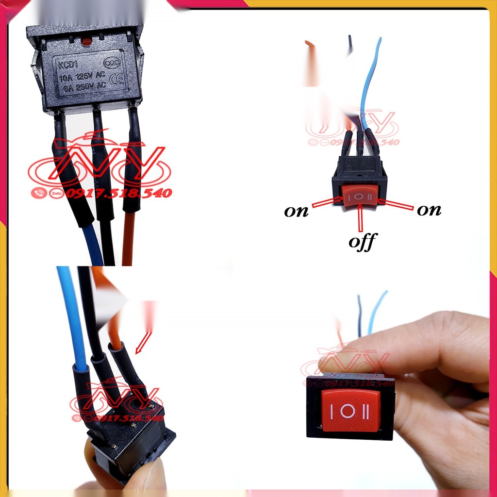 Công tắc on off 3 dây 2 chế độ