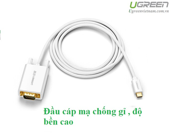 Cáp USB Type-C to VGA dài 1,5m Ugreen 30842 cao cấp