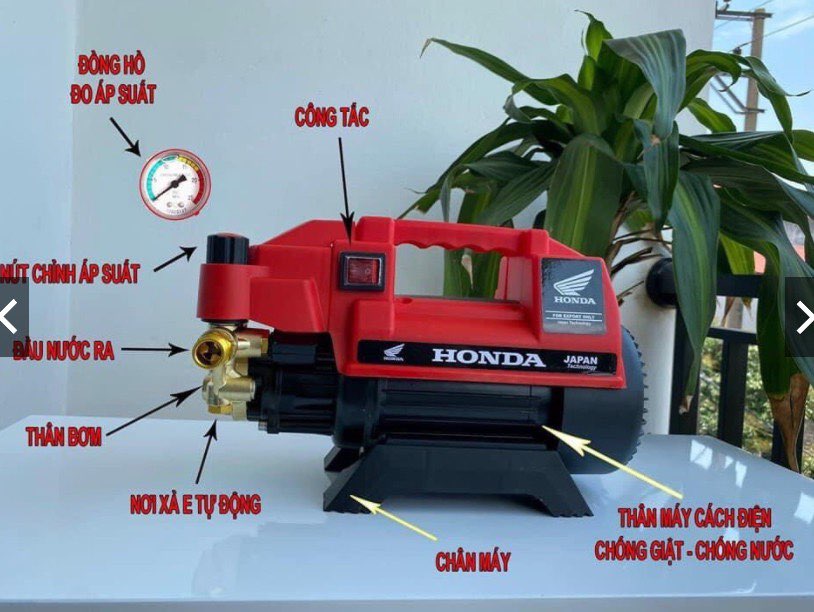 Máy rửa xe chỉnh áp 3500w honda