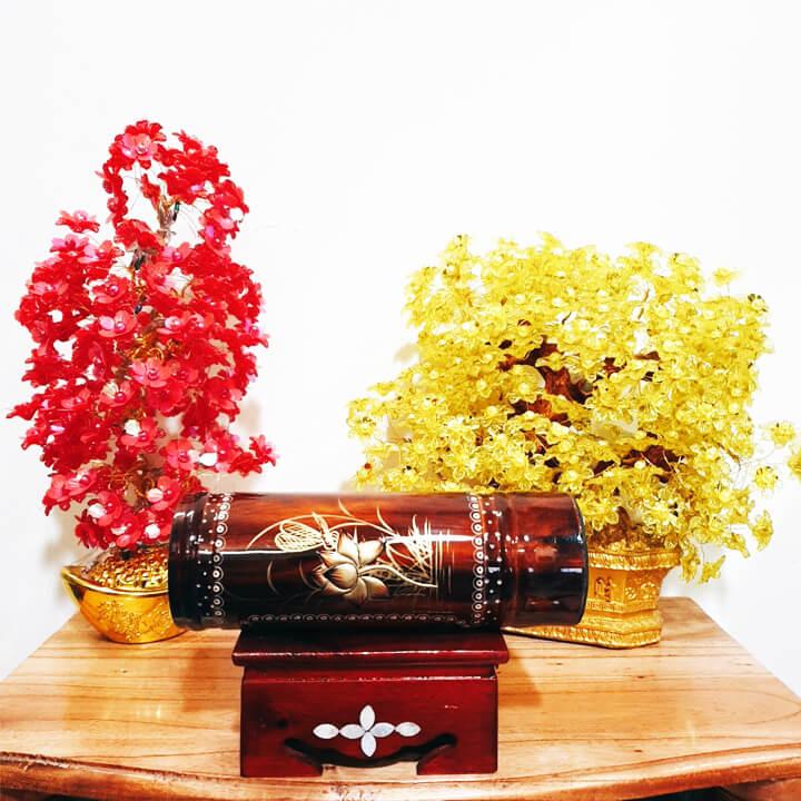 Ống nhang gỗ cao 23 cm Mẫu 2