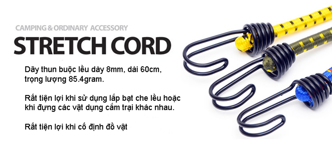 Dây Chun Buộc Hàng Dây Ràng Siêu Co Giãn Có Móc 2 Đầu
