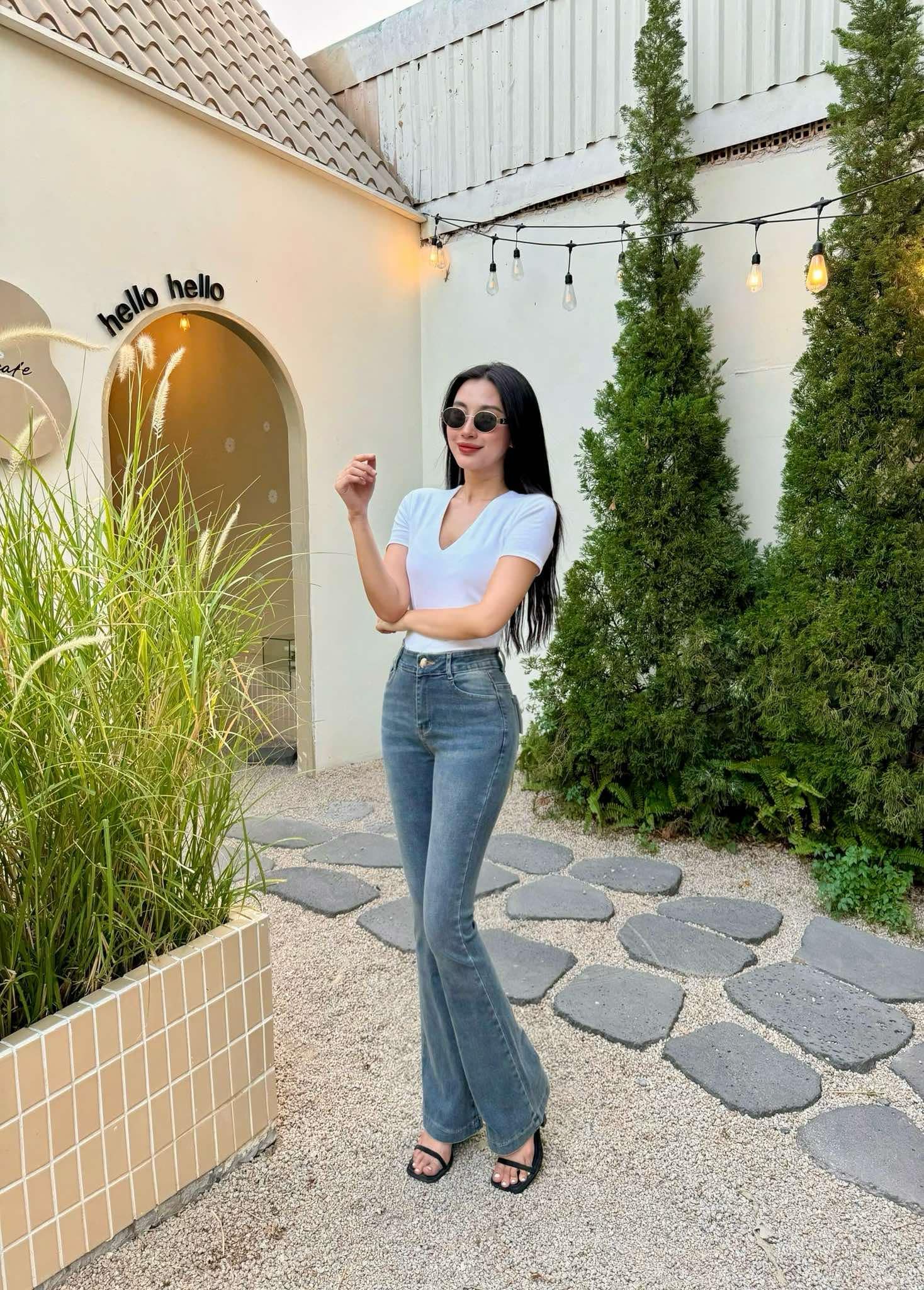 [HCM]QUẦN JEANS NỮ ỐNG LOE DÀI LƯNG CAO CO GIÃN