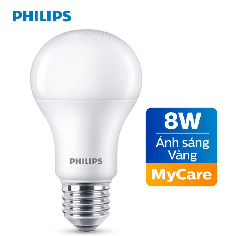 Bóng đèn Philips LED MyCare 8W 3000K E27 A60 - Ánh sáng vàng