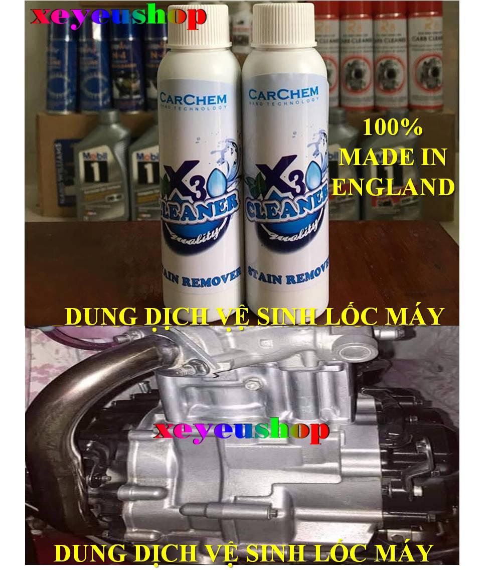 [HCM]Bộ 2 chai tẩy rửa lốc máy X30 120ml