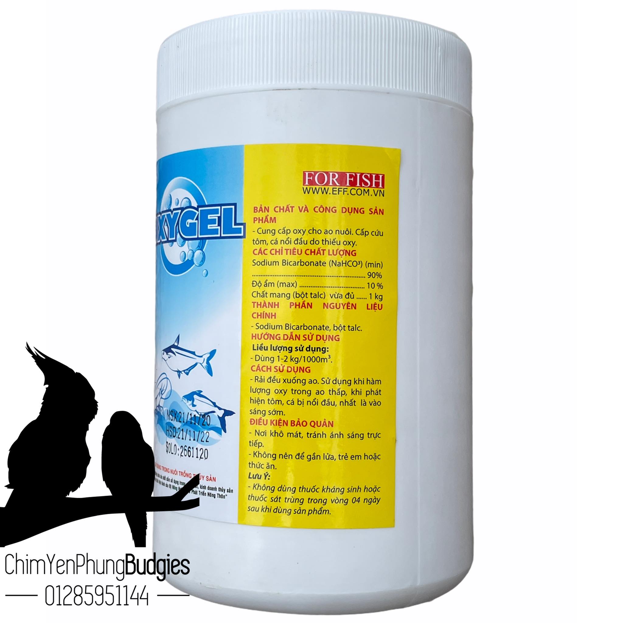 OXYGEL - EFF cung cấp oxy cho ao nuôi, cấp cứu tôm, cá do thiếu oxy.