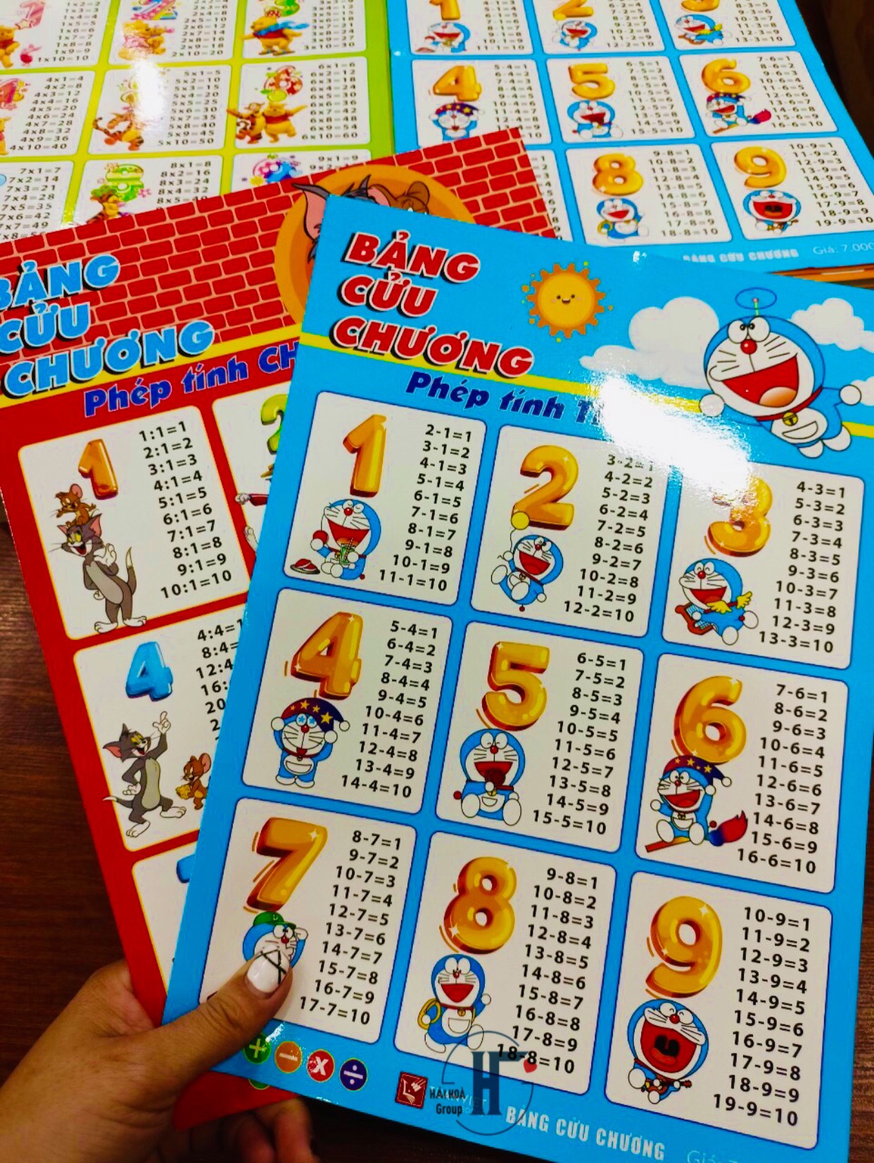 Bộ Bảng Cửu Chương Cộng - Trừ - Nhân - Chia