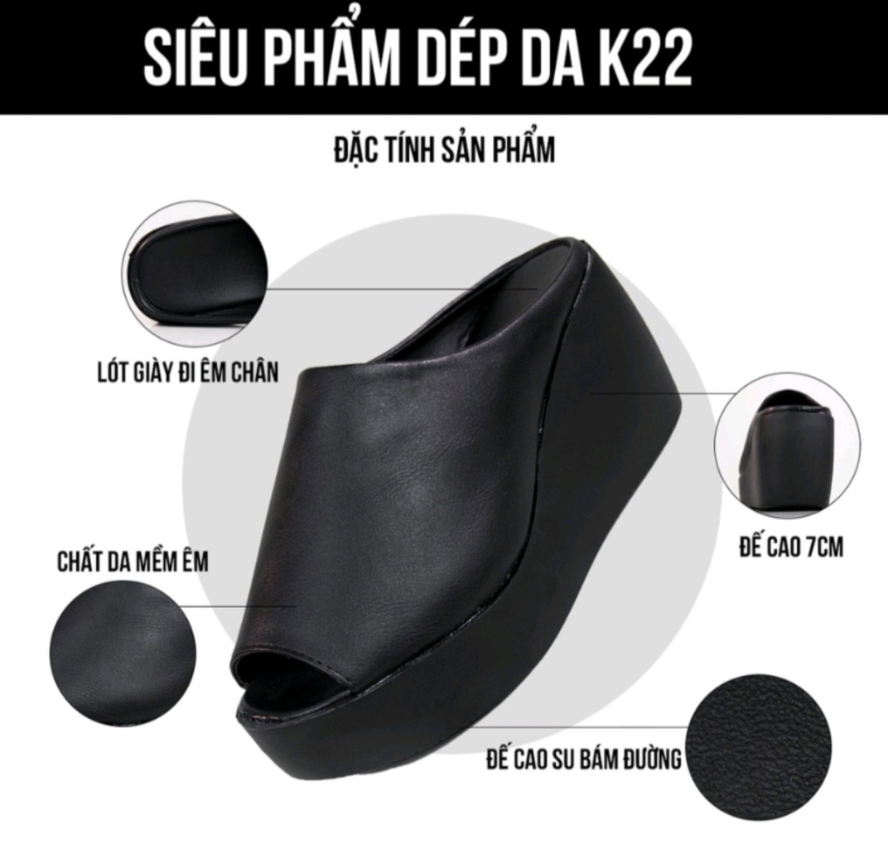Dép đế xuồng quai da kiểu mới
