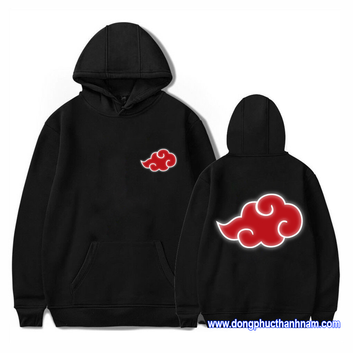 áo Akatsuki, áo hoodie tổ chức Akatsuki Naruto phản quang