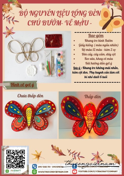 Bộ kit vẽ lồng đèn thú