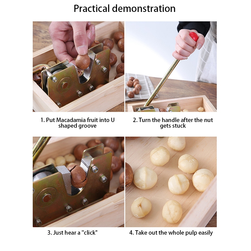 Manual Macadamia Nut Opener Nut Cracker Machine Walnut Nutcracker Nut Sheller Tool Macadamia Nut Opening