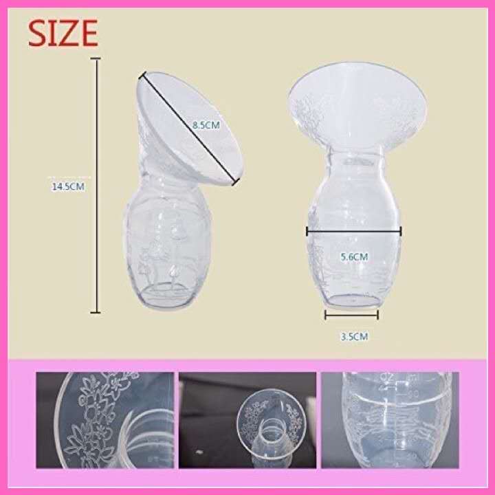 Phễu, Cốc hứng sữa rảnh tay mềm kèm nắp và đế (Chính Hãng)