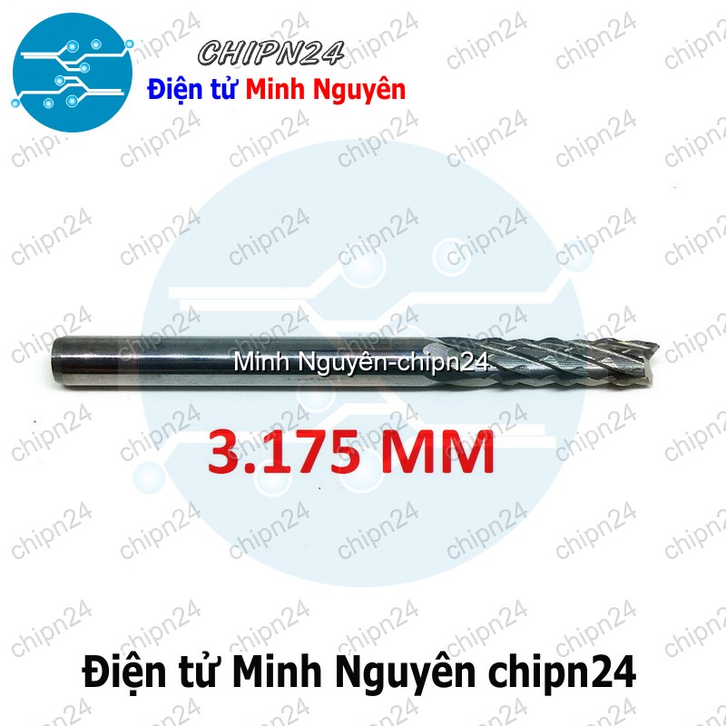 [1 cây] Mũi phay mạch in CNC 3.175mm (Mạch điện tử, PCB) - HH005458