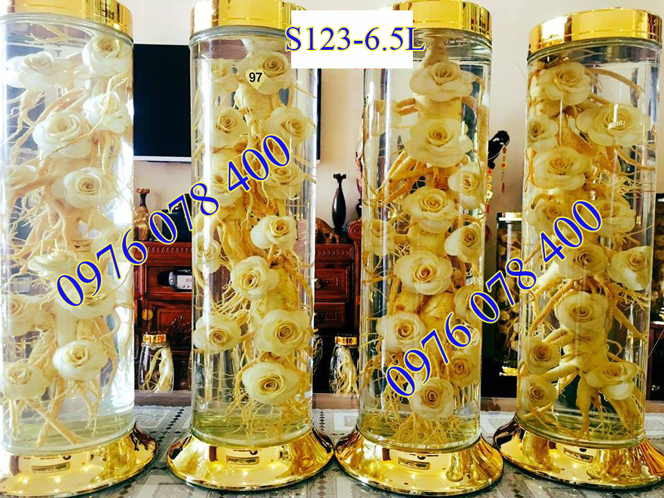Bình Ngâm Rượu Hàn Quốc 6.5 Lít (Bình Trụ)