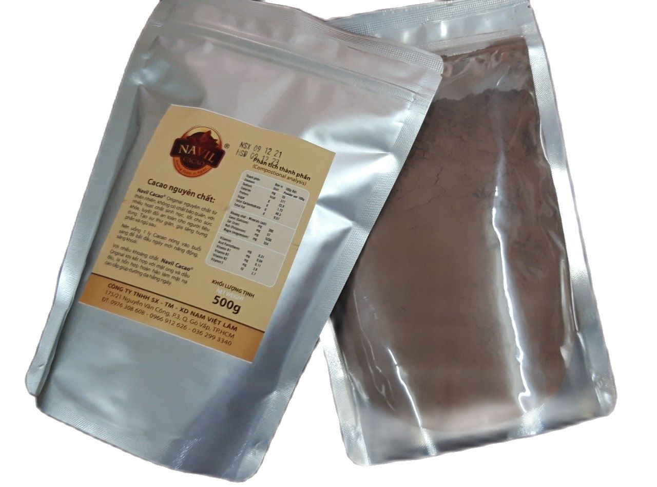 Túi 500gr bột ca cao nguyên chất thơm ngon