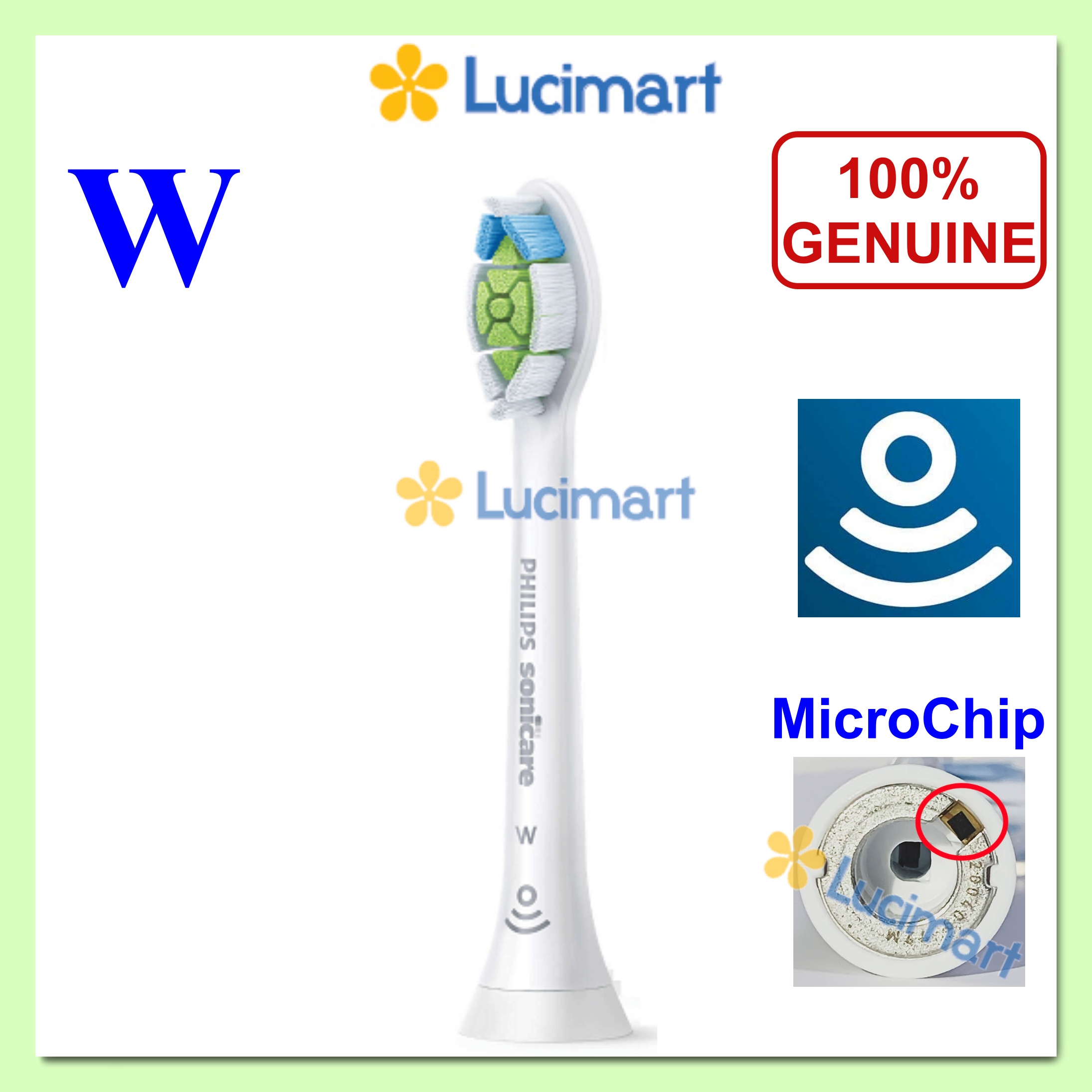 Hộp 4 đầu bàn chải điện Philips Sonicare W Diamond Clean Hàng Mỹ