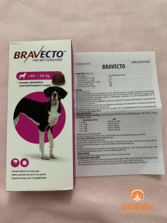 THỦ ĐỨCHCM1 Viên nhai hương vị thịt dành cho cún- Bravecto 40-56 kg  date thumbnail