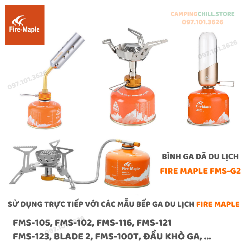 BÌNH GA DÃ NGOẠI, CẮM TRẠI FIRE MAPLE FMS-G2