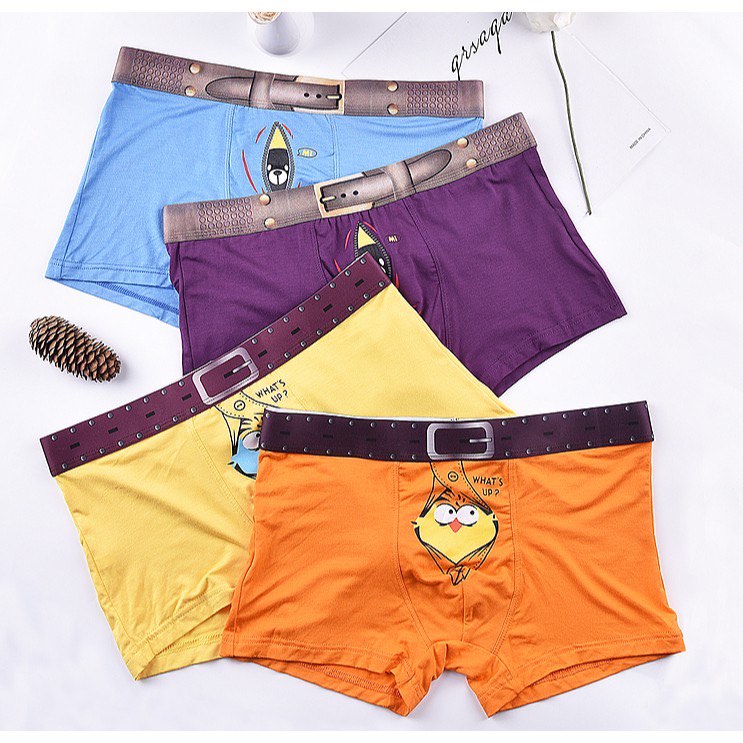 Set 4 Quần Lót Boxer Nam Hoạt Hình Độc