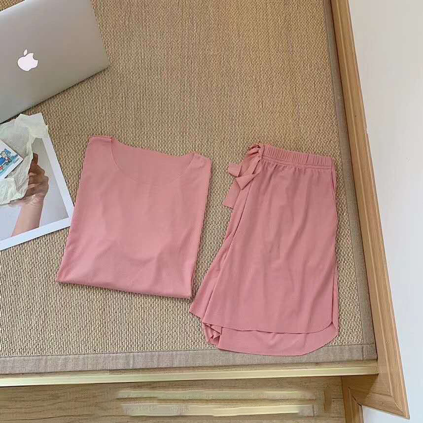 [HCM]Sét bộ mặc nhà cột nơ eo sang chảnh dể thương[Giá gốc tận xưởng]
