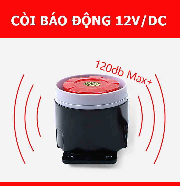 Còi báo động chống trộm 12V DC