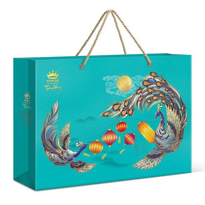 Bánh Trung Thu Kinh Đô Trăng Vàng Pha Lê Vạn Phúc (Xanh) (KD.PLX6)