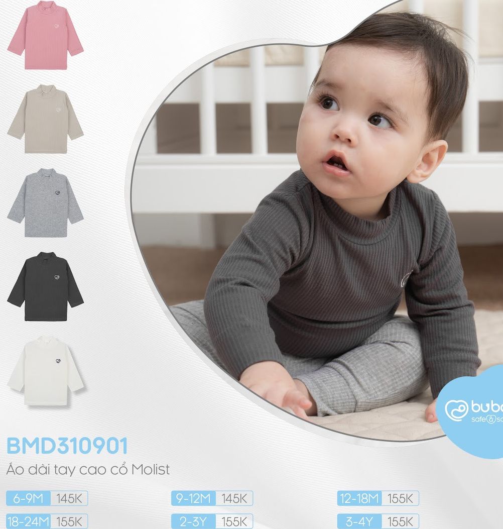 Áo giữ nhiệt 3p Bu, Bu baby cho bé 6 tháng đến 4 tuổi