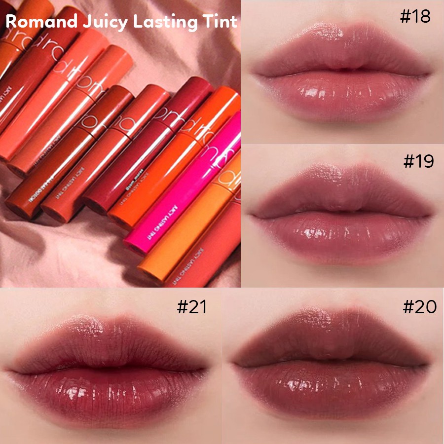 [MÀU 18-21] Son Tint Lì Cho Môi Căng Mọng Romand Juicy Lasting Tint Ripe Fruit