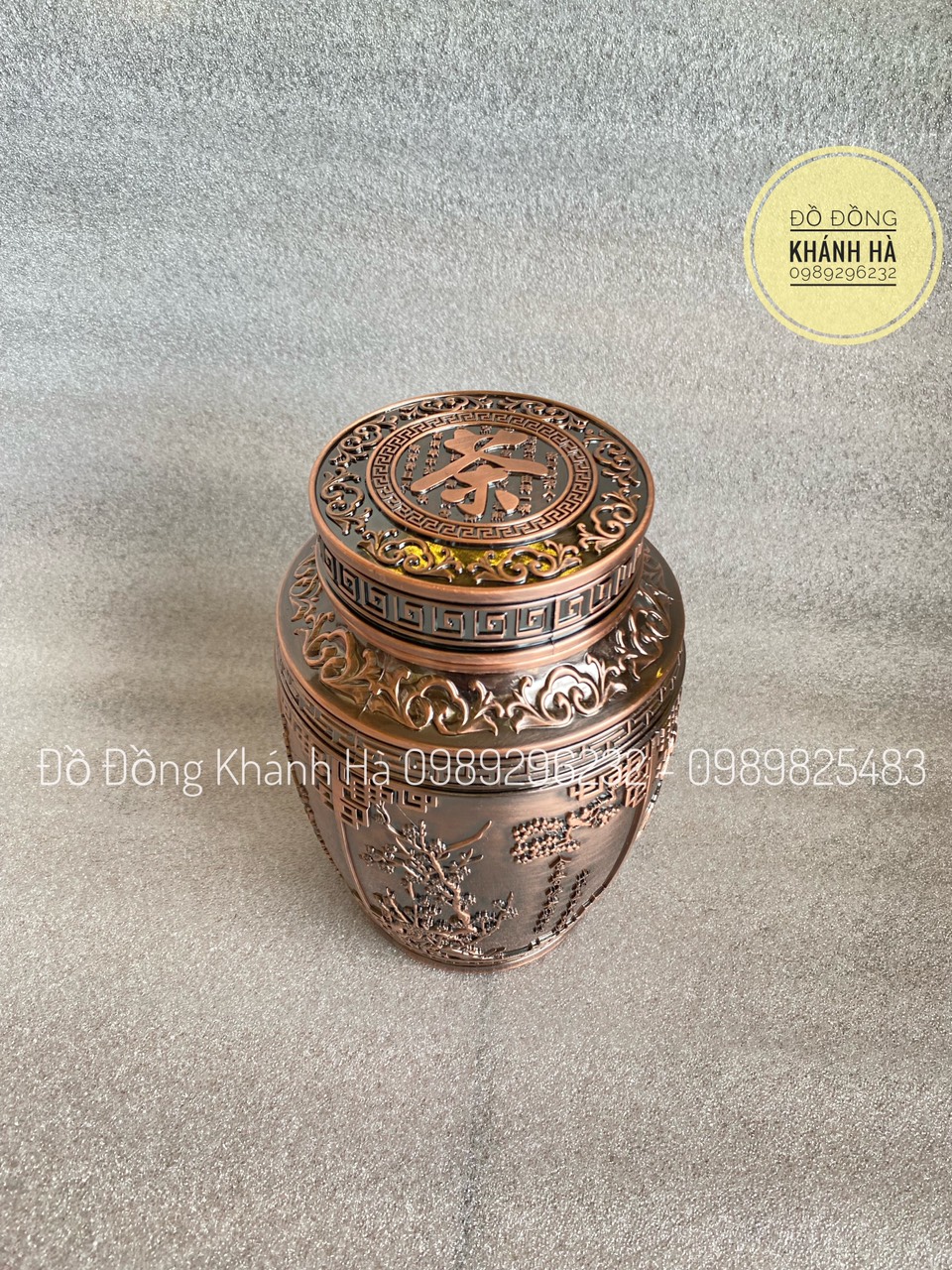 Lọ đựng trà bằng đồng