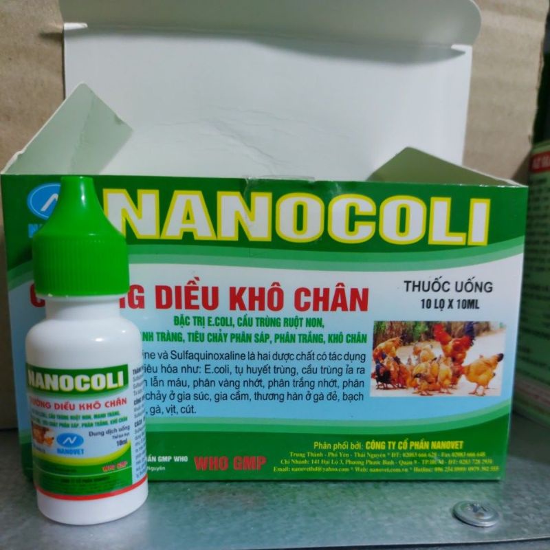 Nanocoli 10ml ( hộp 10 lọ)/Nanovet