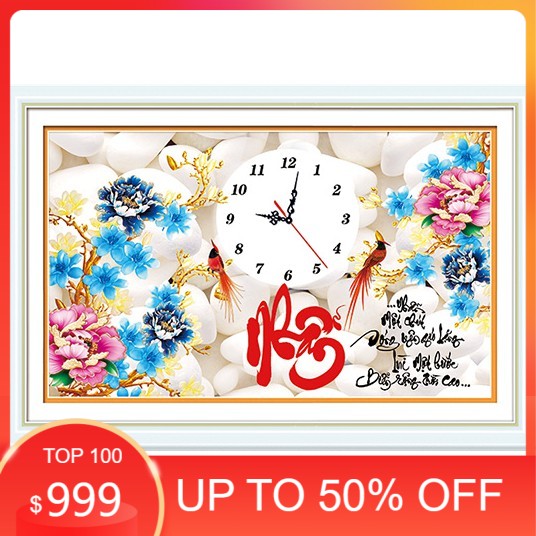 Tranh Đính Đá CHỮ NHẪN (ĐÁ ABC CAO CẤP). Kích Thước: 60cm x 45cm