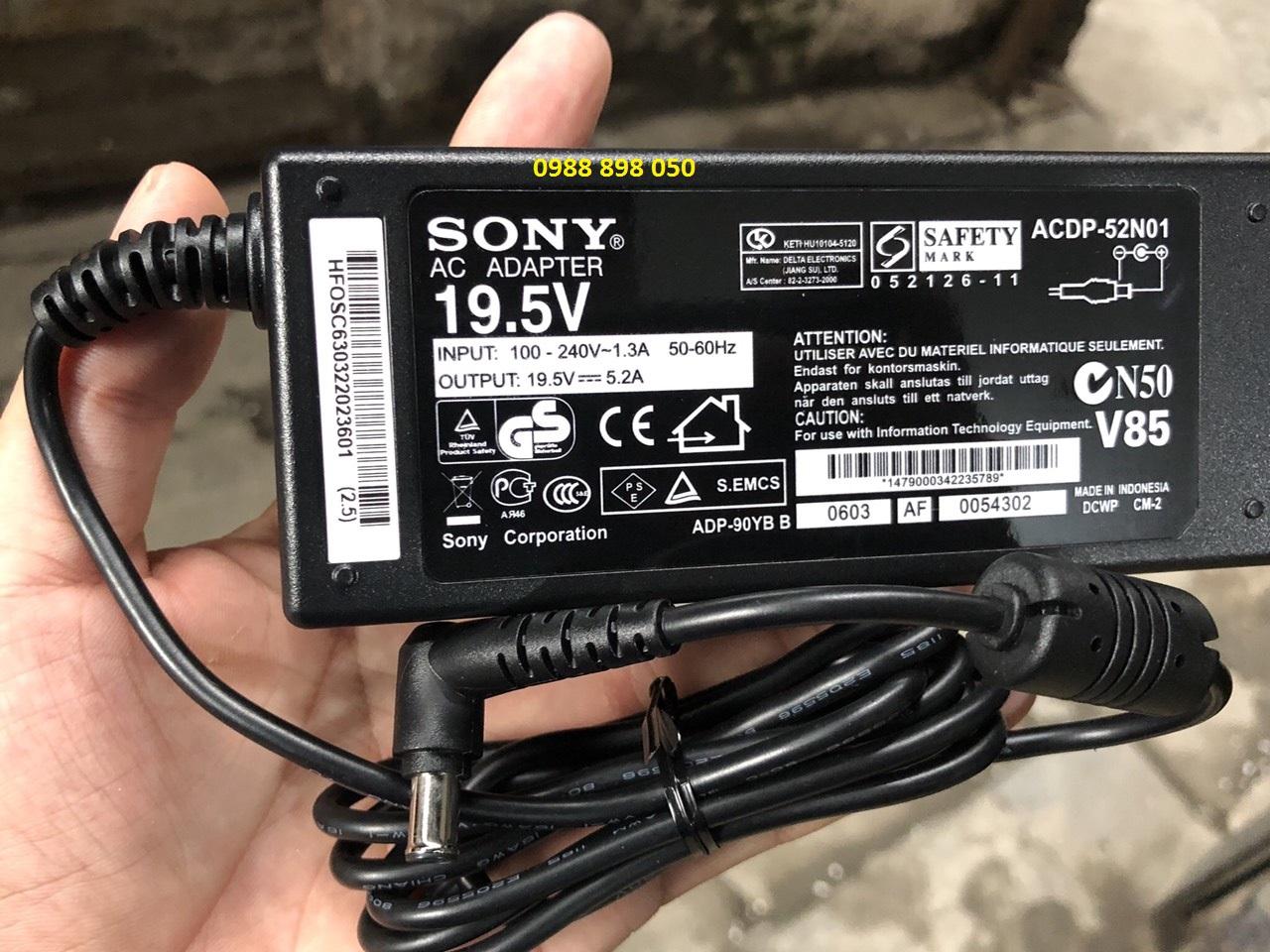 Nguồn adapter 19.5V-6,2A dùng cho tivi Sony
