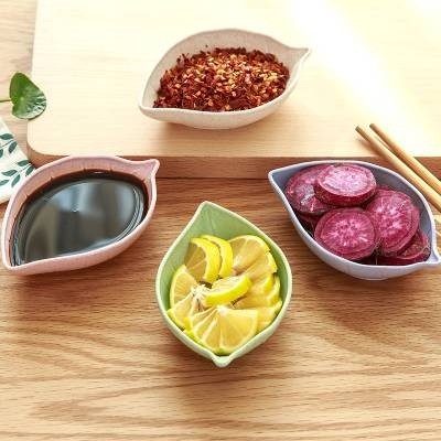 Đĩa Đựng Gia Vị Lúa Mạch Hình Chiếc Lá Size Nhỏ
