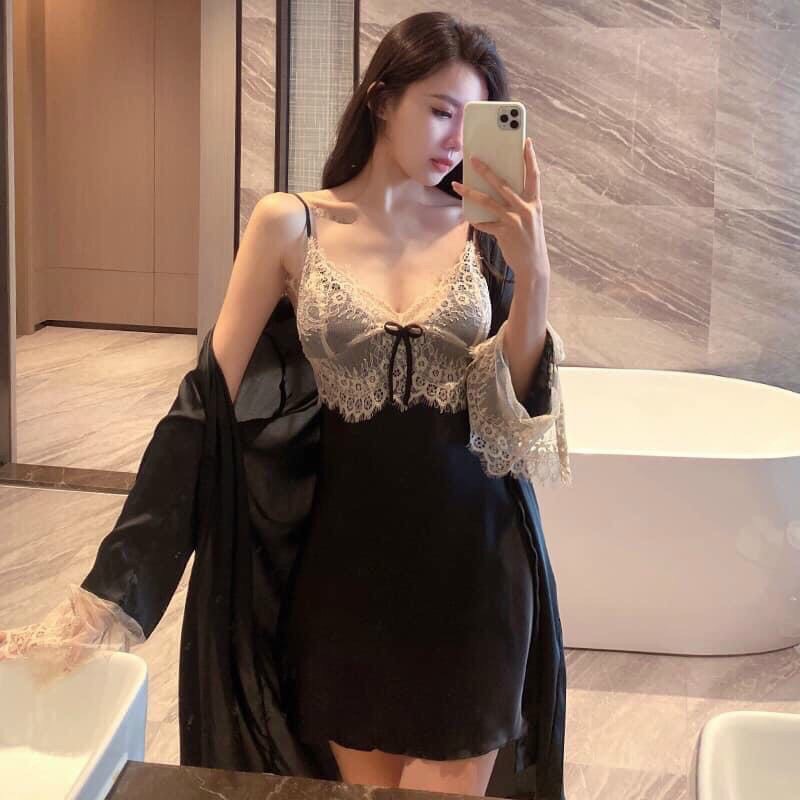 Đầm ngủ sexy lụa tơ tằm cao cấp - mát mẻ