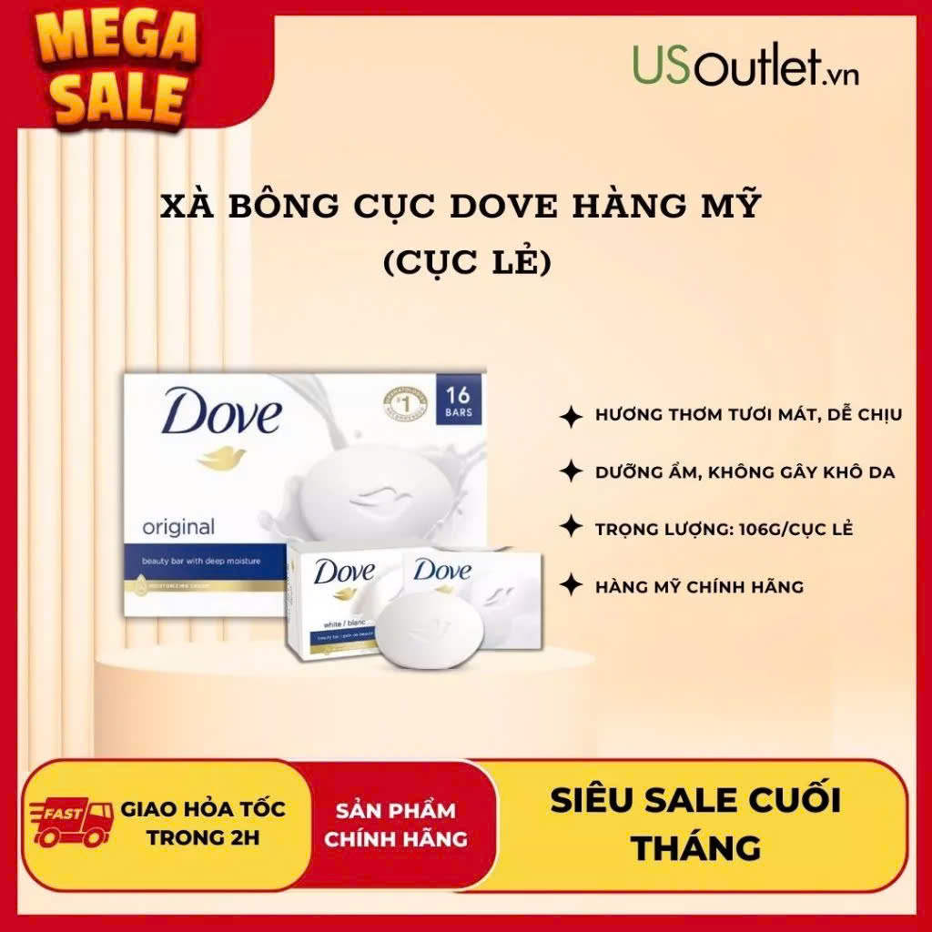 [HÀNG MỸ] Xà bông cục Dove Mỹ Original/ Sensitive 106g