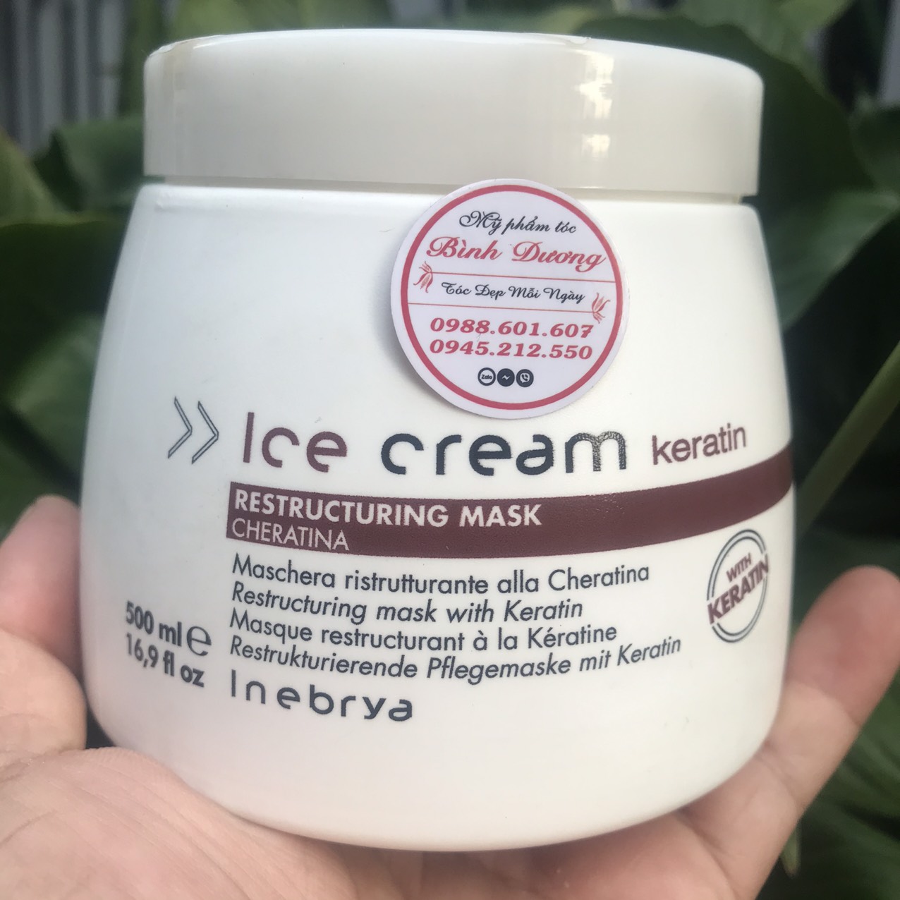 Hấp dầu phục hồi dành cho tóc yếu Keratin Inebrya Restructuring Mask 1000ml
