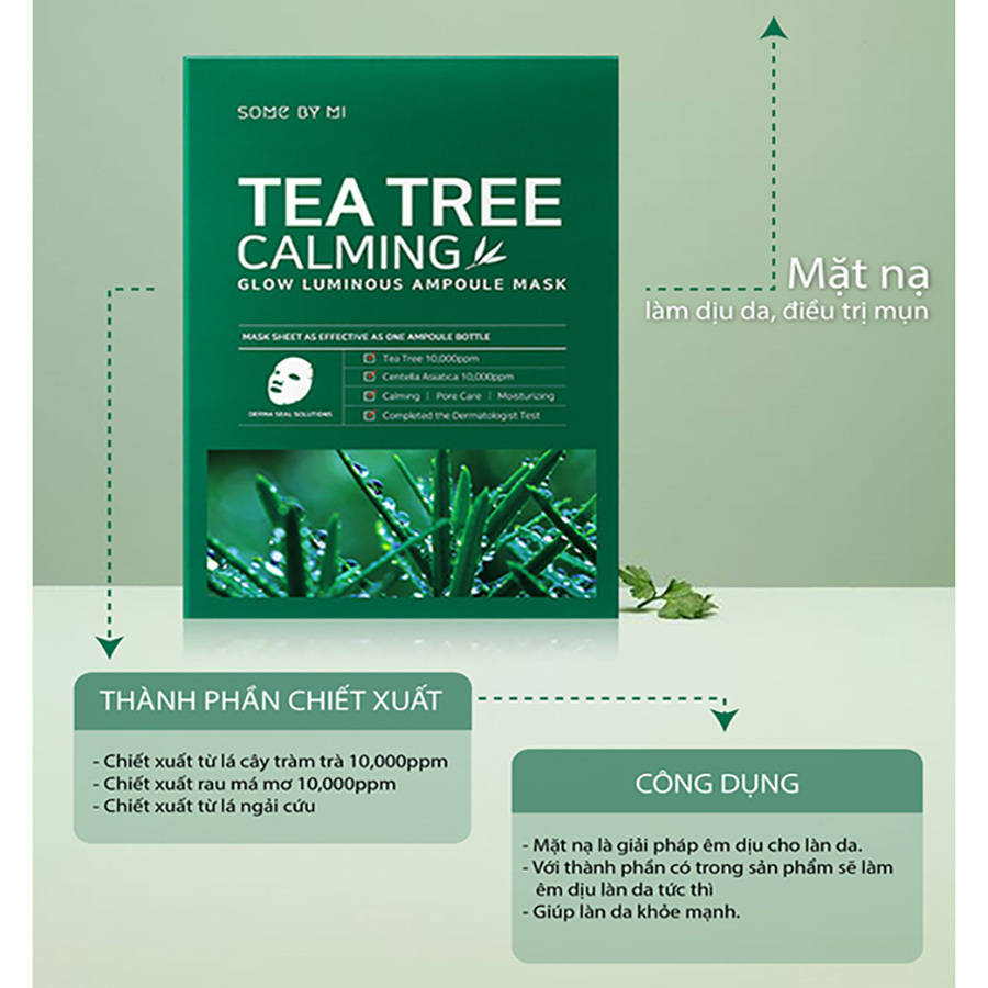 Mặt nạ giấy dành cho da mụn Some by mi tea tree calming 25gr