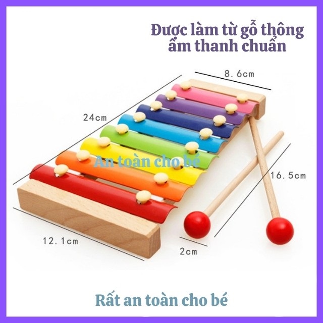 Đồ Chơi Đàn Gỗ 8 Âm Cho Bé (Đồ chơi Gỗ - Đồ chơi Giáo Dục - An toàn - Thông minh)