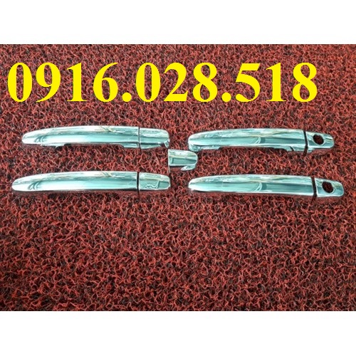 Ốp tay mở cửa, tay nắm cửa xe toyota vios 2008 2009 2010 2011 2012 2013 mạ crom, chống xước op tay cua