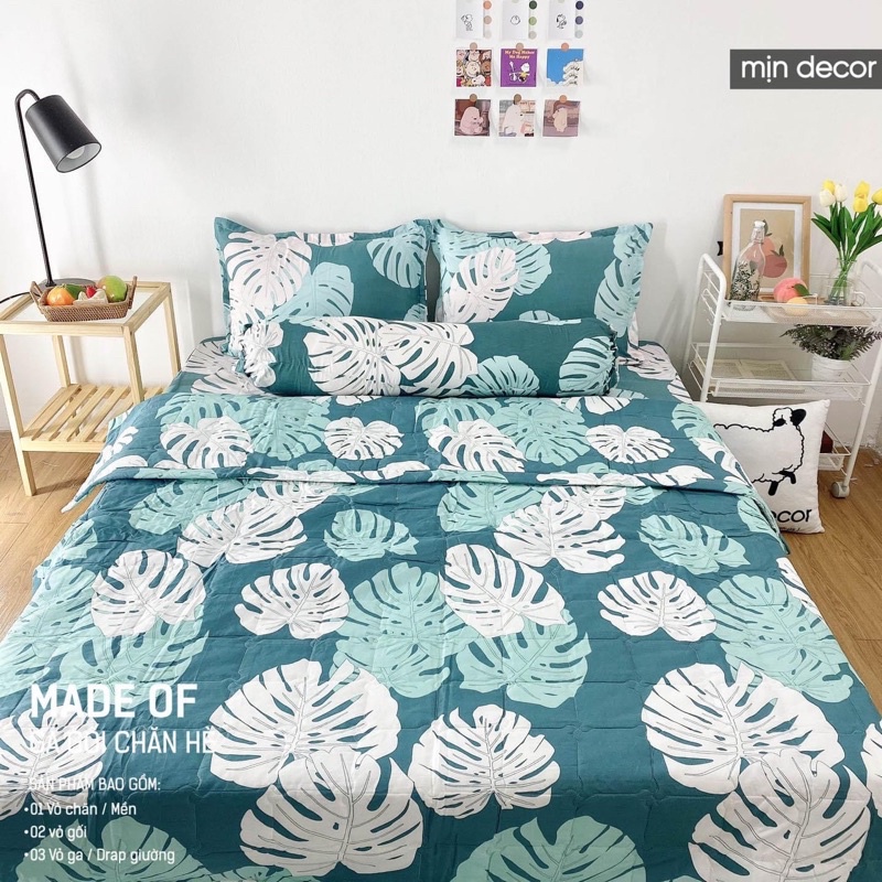Bộ ga gối poly cotton size 1m6x2m,1m8x2m