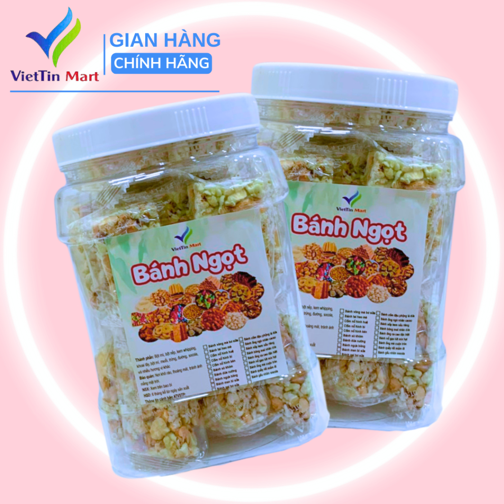 Bánh cốm đậu phộng lá dứa 400g Viettin Mart