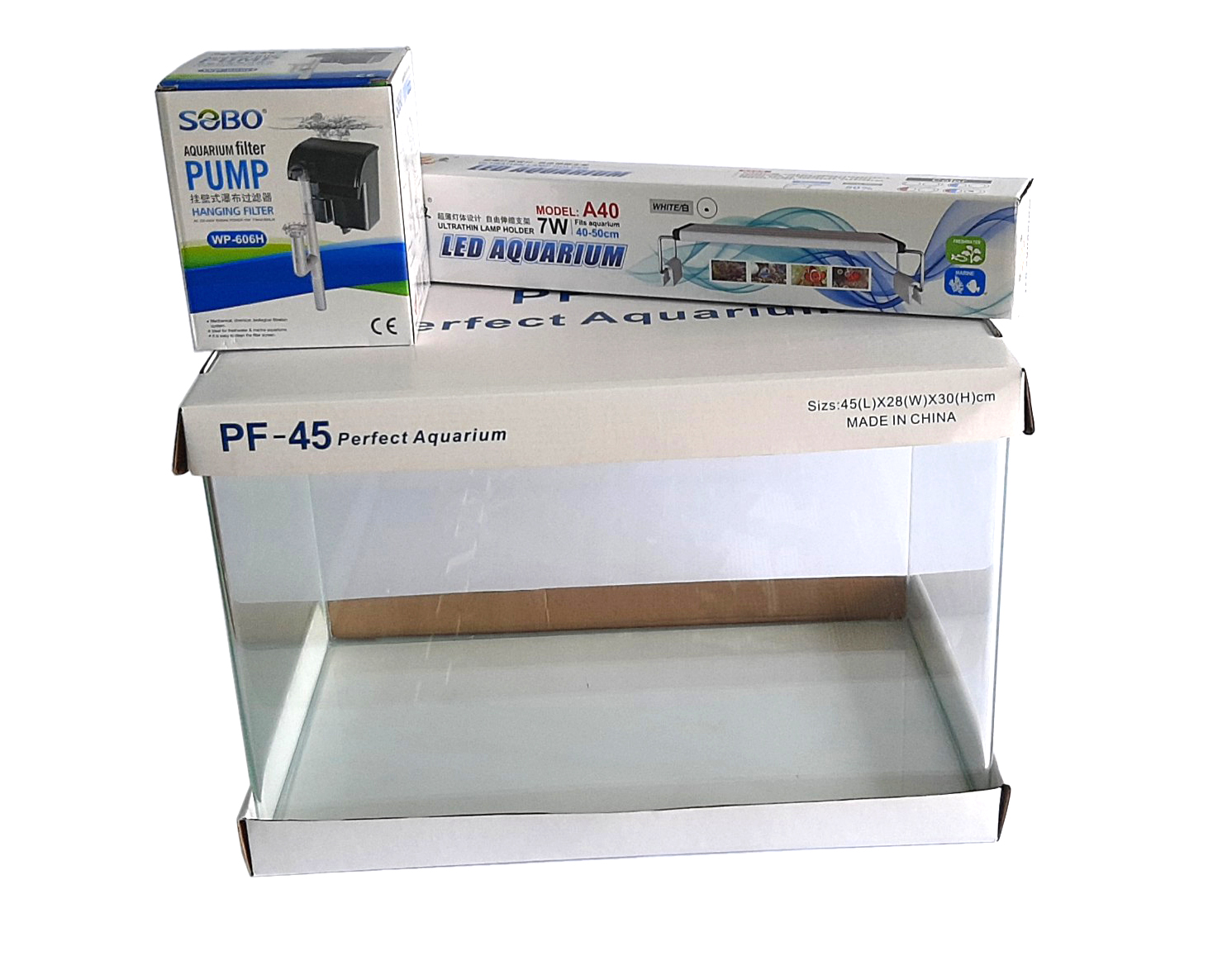 Bể cá đúc 45x28x30 cm, hồ cá mini thủy sinh để bàn