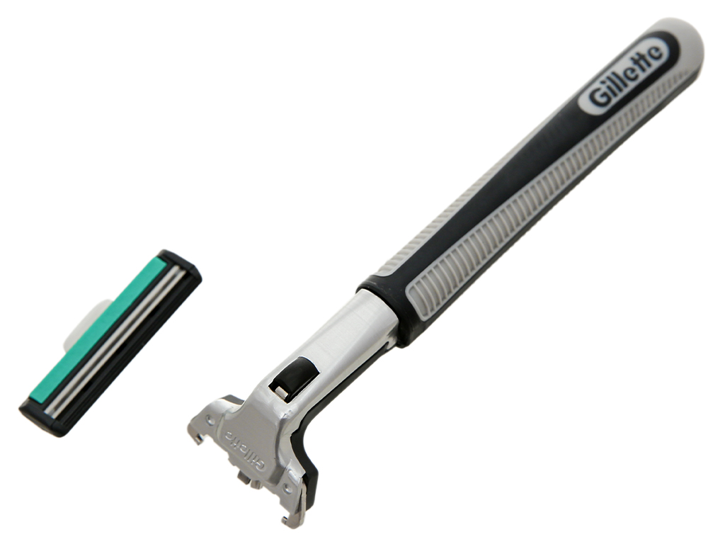 Combo dao cạo râu 2 lưỡi Gillette Vector và bọt cạo râu Gillette 50g