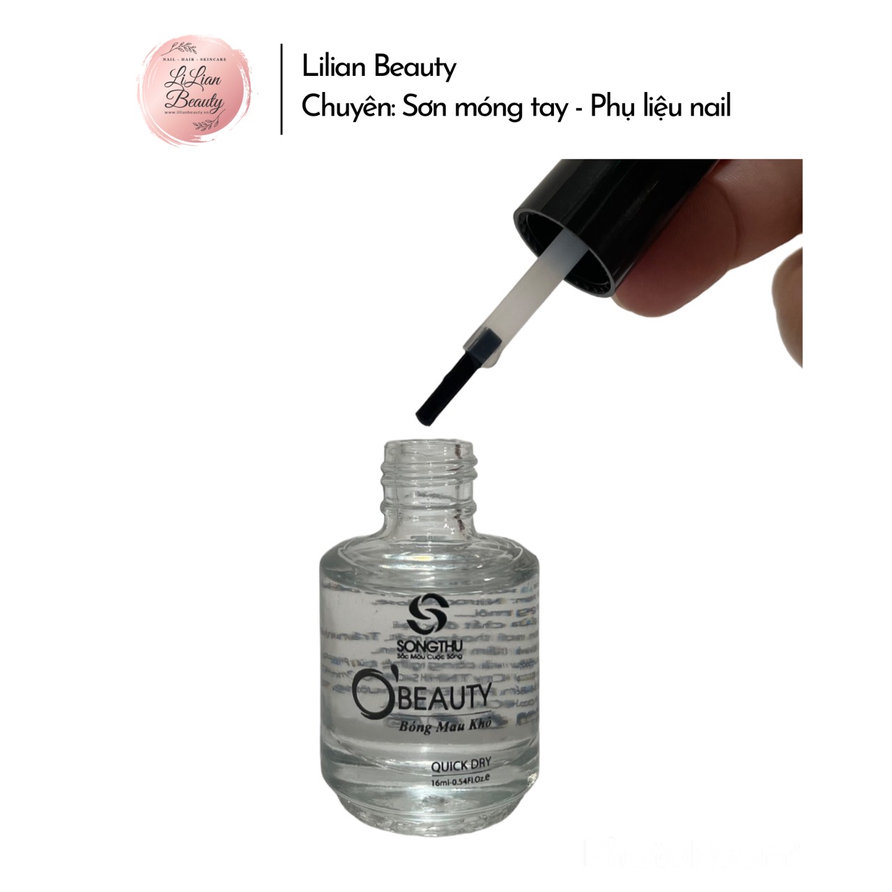 SƠN MÓNG TAY BÓNG MAU KHÔ 16ML - NẮP ĐEN (HÀNG CÔNG TY)