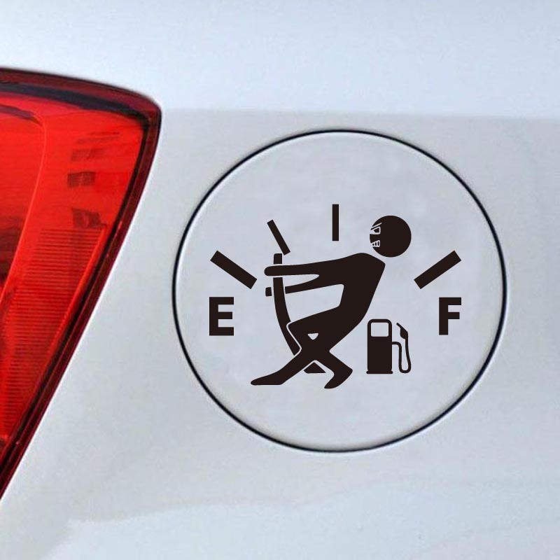 Decal dán nắp bình xăng cho ô tô xe hơi